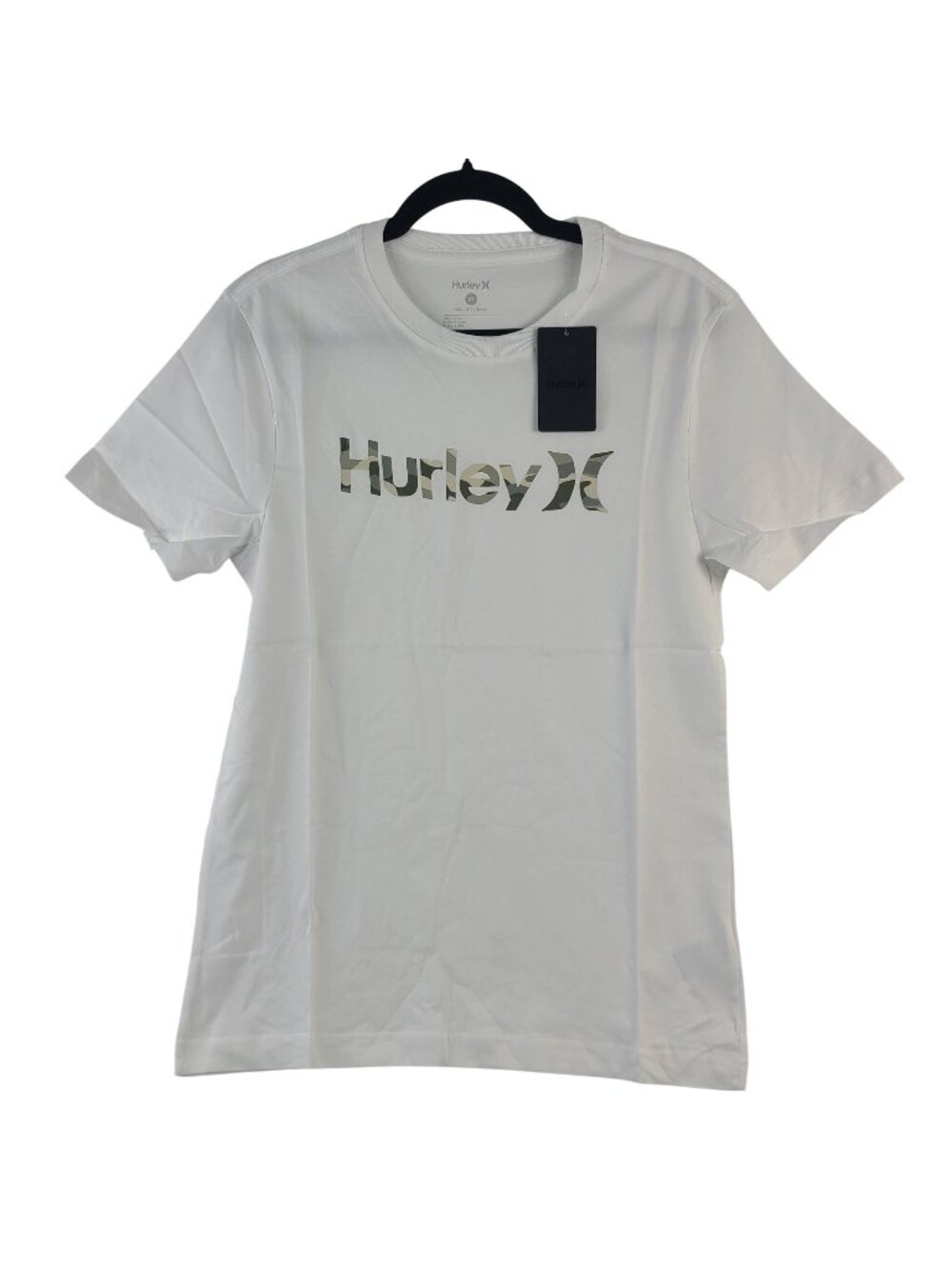 NEW Hurley Men's Camo O&O White Graphic Tee Shirt Size S
